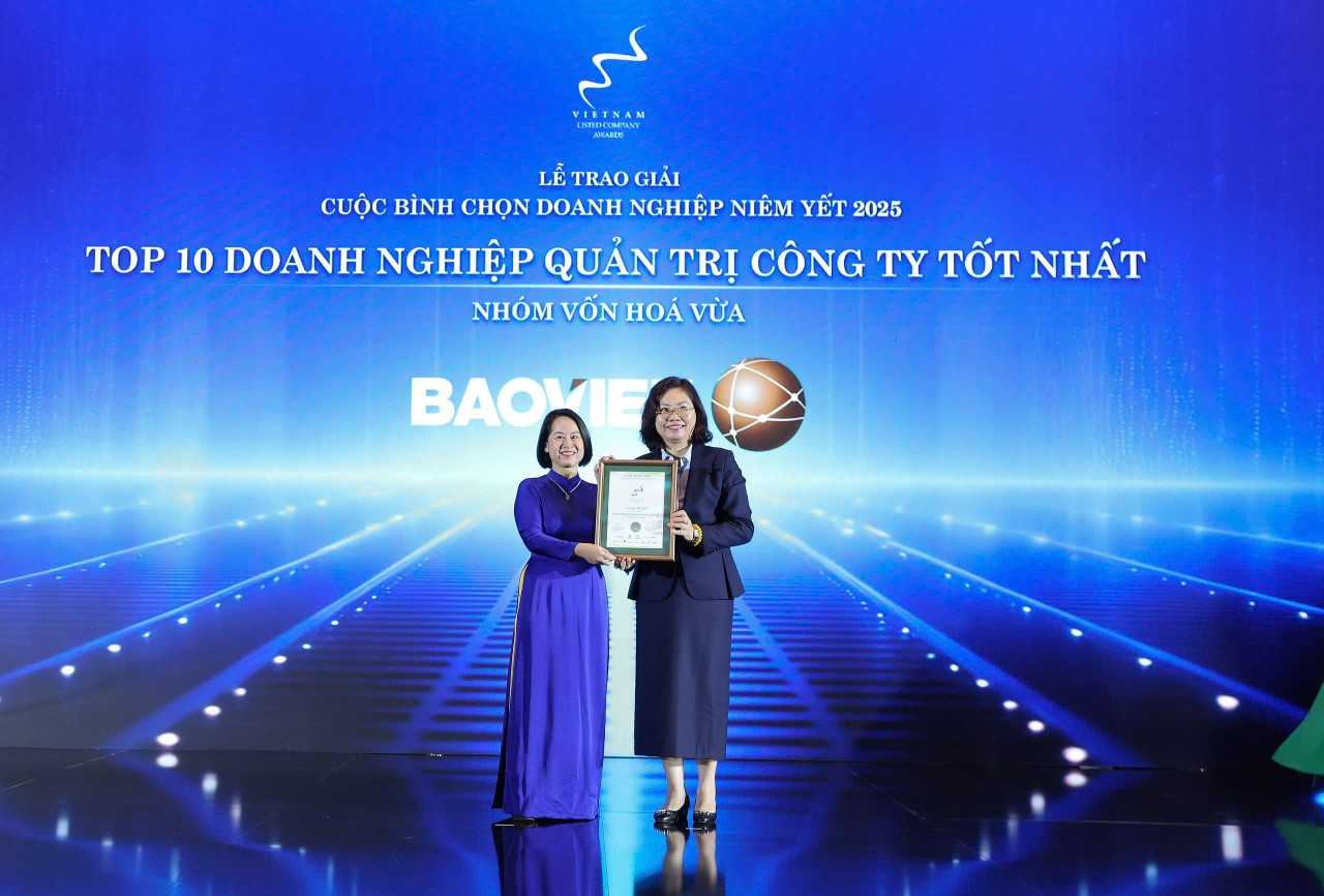 Tập đoàn Bảo Việt: Top 10 Doanh nghiệp Quản trị công ty tốt nhất và Giải Nhì Báo cáo phát triển bền vững